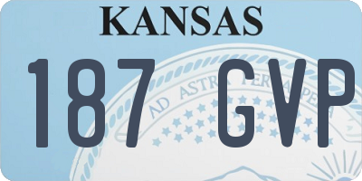 KS license plate 187GVP