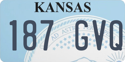 KS license plate 187GVQ