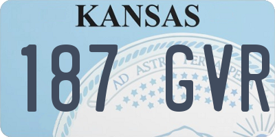 KS license plate 187GVR