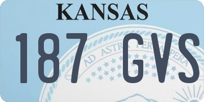 KS license plate 187GVS