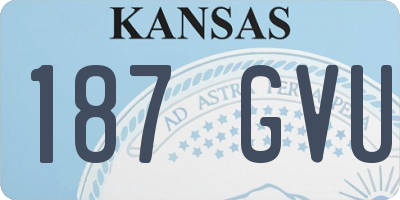 KS license plate 187GVU