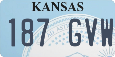 KS license plate 187GVW