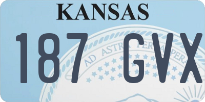 KS license plate 187GVX