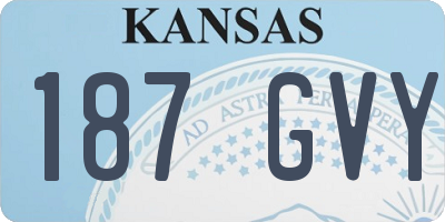 KS license plate 187GVY