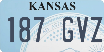KS license plate 187GVZ