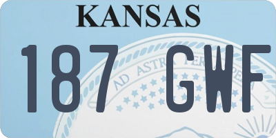 KS license plate 187GWF
