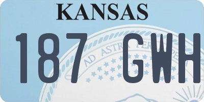 KS license plate 187GWH