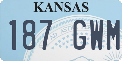 KS license plate 187GWM