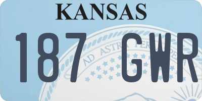 KS license plate 187GWR