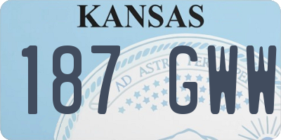 KS license plate 187GWW