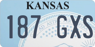 KS license plate 187GXS