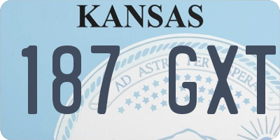 KS license plate 187GXT