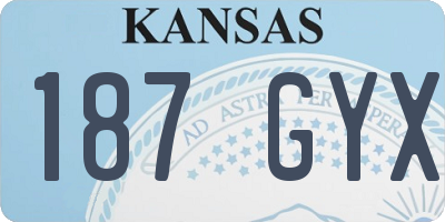 KS license plate 187GYX