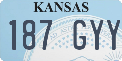 KS license plate 187GYY