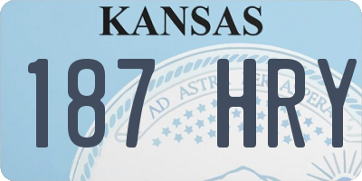 KS license plate 187HRY