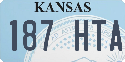 KS license plate 187HTA