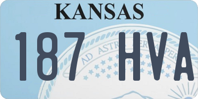 KS license plate 187HVA