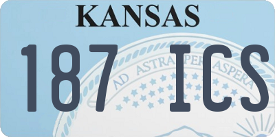 KS license plate 187ICS