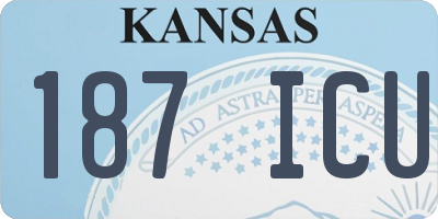 KS license plate 187ICU