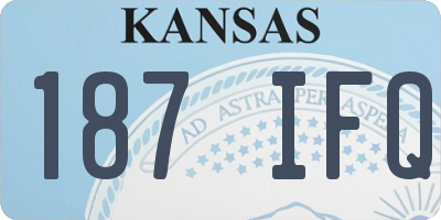 KS license plate 187IFQ