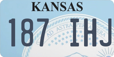 KS license plate 187IHJ