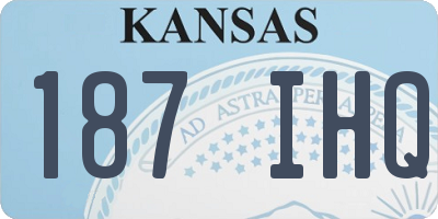 KS license plate 187IHQ