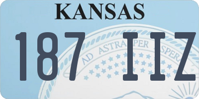 KS license plate 187IIZ