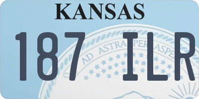 KS license plate 187ILR