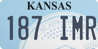 KS license plate 187IMR