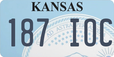 KS license plate 187IOC