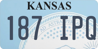 KS license plate 187IPQ