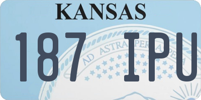 KS license plate 187IPU