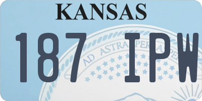 KS license plate 187IPW