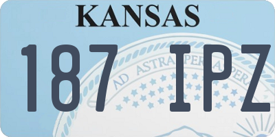 KS license plate 187IPZ