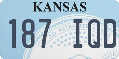 KS license plate 187IQD