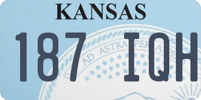 KS license plate 187IQH