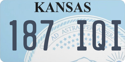 KS license plate 187IQI