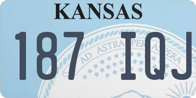 KS license plate 187IQJ