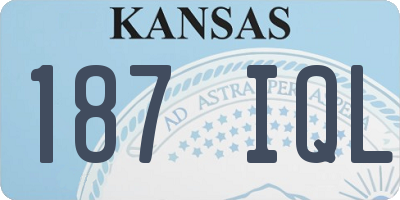 KS license plate 187IQL