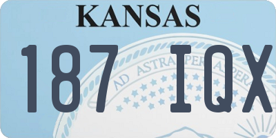 KS license plate 187IQX