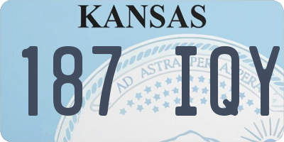KS license plate 187IQY