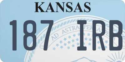KS license plate 187IRB