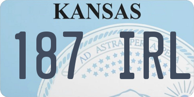 KS license plate 187IRL