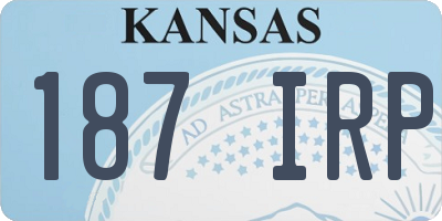 KS license plate 187IRP