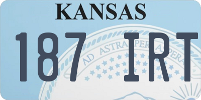 KS license plate 187IRT