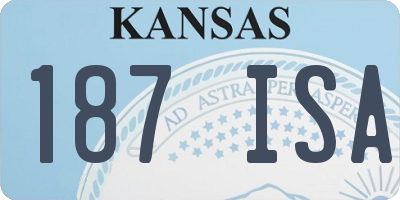 KS license plate 187ISA