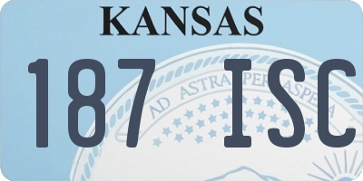 KS license plate 187ISC