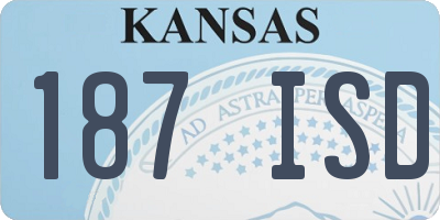 KS license plate 187ISD