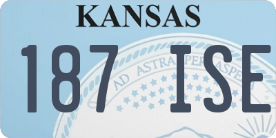 KS license plate 187ISE