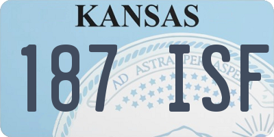 KS license plate 187ISF